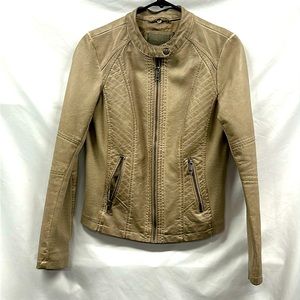 Maurices Faux Leather Size Small Bomber Jacket